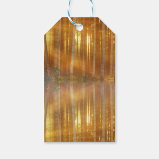 Misty Forest Scene Cadeaulabel (Voorkant)