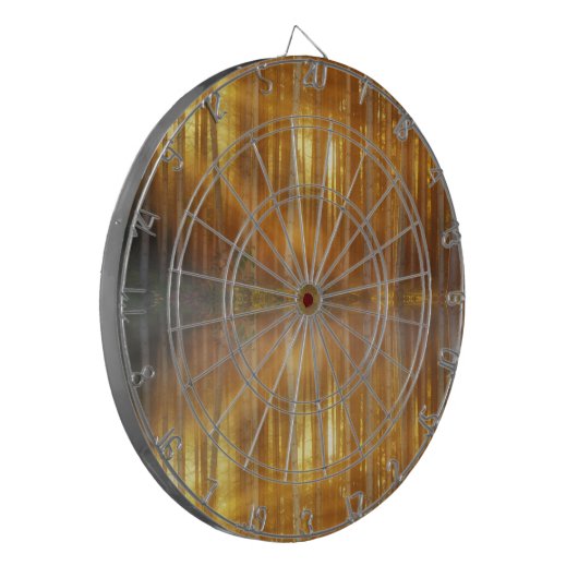 Misty Forest Scene Dartbord (Voorkant Links)