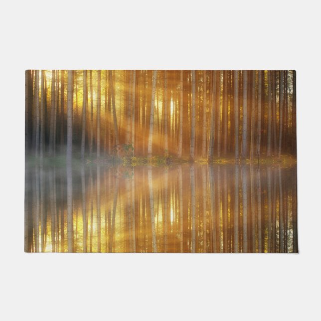 Misty Forest Scene Deurmat (Voorkant)