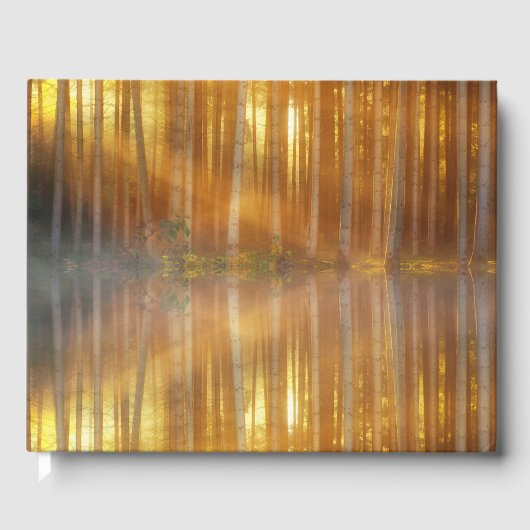 Misty Forest Scene Gastenboek (Voorkant)