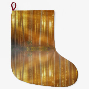 Misty Forest Scene Grote Kerstsok