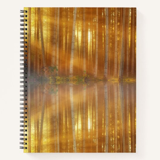 Misty Forest Scene Notitieboek (Voorkant)