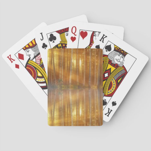 Misty Forest Scene Pokerkaarten (Achterkant)