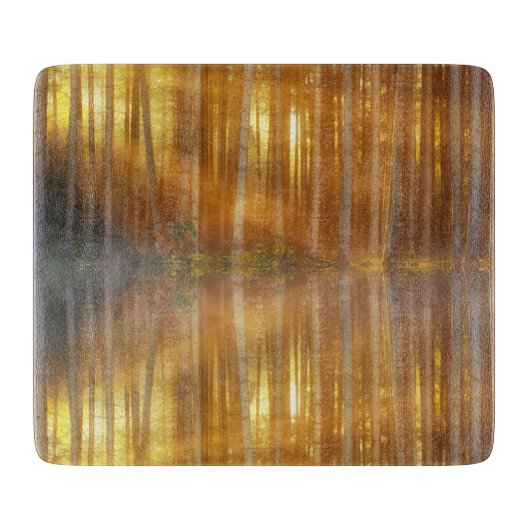 Misty Forest Scene Snijplank (Voorkant)
