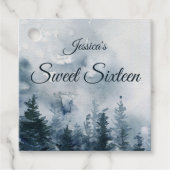 Misty Forest Sweet Sixteen Bedankjes Labels (Voorkant)