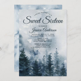 Misty Forest Sweet Sixteen Kaart