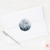 Misty Forest Sweet Sixteen Ronde Sticker (Envelop)