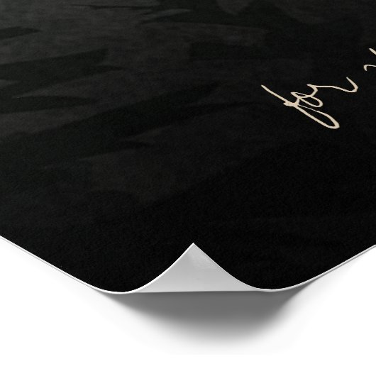 Misty Forest Trees Welkom bij onze bruiloft Poster (Hoek)