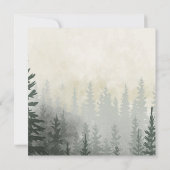 Misty Forest Waterverf Trees Romantic Wedding (Achterkant)