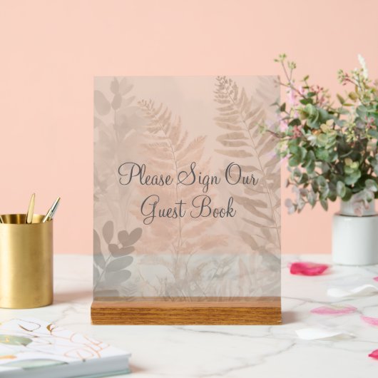 Misty Forest Wedding Acrylic Sign Acryl Bord (Huwelijk)