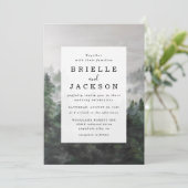 Misty Forest Wedding Invitation Kaart (Staand voorkant)