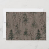 Misty Forest Woodland Country Deer Boy Baby shower Kaart (Achterkant)