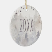 MistY Forest Year Photo Ceramic Ornament (Rechts)
