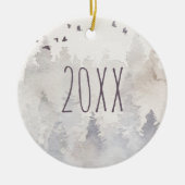 MistY Forest Year Photo Ceramic Ornament (Voorkant)