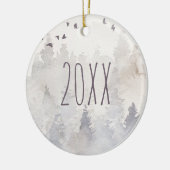 MistY Forest Year Photo Ceramic Ornament (Links)