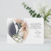 Misty Foto Huwelijk Dankkaart Kaart (Staand voorkant)