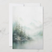 Misty green forest Wedding Table Seating Card Kaart (Achterkant)