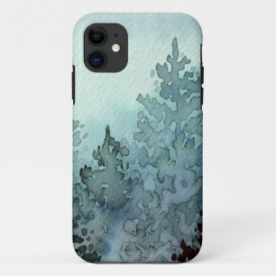 Misty Grey Waterverf Trees Case-Mate iPhone Case