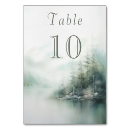 Misty groen bos bruiloft kaart