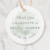 Misty groene eik boom dank u label (Achterkant)