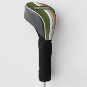 Misty Grove Pin Gestreept met Naam Golfheadcover (Schuin)
