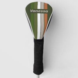 Misty Grove Pin Gestreept met Naam Golfheadcover