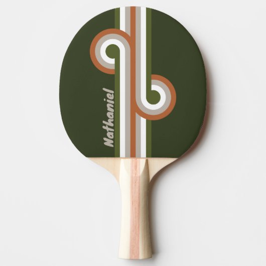 Misty Grove Stripe Loop met naam Tafeltennisbatje (Voorkant)