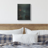 Misty Harbour Twilight - Impressionistisch Maritie Canvas Afdruk (Insitu (Slaapkamer))