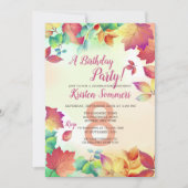 Misty Herfst Invitation Kaart (Voorkant)