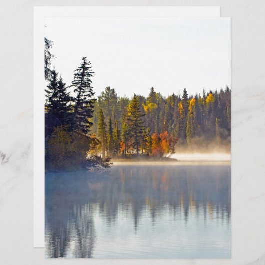 Misty-herfstmeer Briefhoofd (Voorkant / Achterkant)