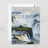 Misty Iguazu Falls Argentina Briefkaart (Voorkant / Achterkant)
