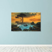 Misty Lake Canvas Afdruk (Insitu (Houten vloer))