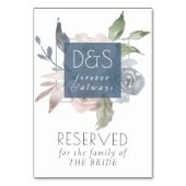 Misty Lake | Dusty Floral Altijd voor altijd Monog Kaart (Voorkant)