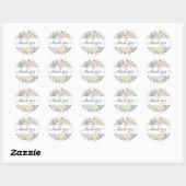 Misty Lake | Heerlijk zacht stoffige bloemen dank  Ronde Sticker (Vel)