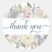 Misty Lake | Heerlijk zacht stoffige bloemen dank  Ronde Sticker (Voorkant)