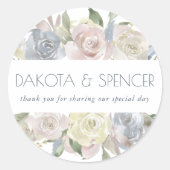 Misty Lake | Heerlijk zacht stoffige bloemen dank  Ronde Sticker (Voorkant)