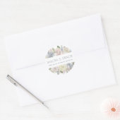 Misty Lake | Heerlijk zacht stoffige bloemen dank  Ronde Sticker (Envelop)