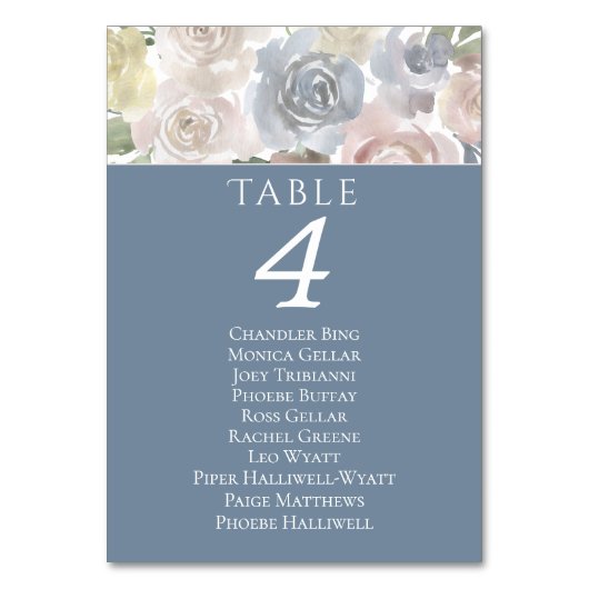 Misty Lake | Mooie zachte stoffige bloemennamen Kaart (Achterkant)