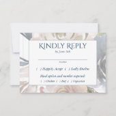 Misty Lake | Mooie zachte stoffige Hued bloemenboo RSVP Kaartje (Voorkant)