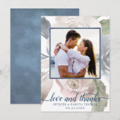 Misty Lake | Mooie zachte stoffige Hued bloemfoto Bedankkaart (Voorkant / Achterkant)