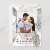 Misty Lake | Mooie zachte stoffige Hued bloemfoto Bedankkaart (Voorkant)