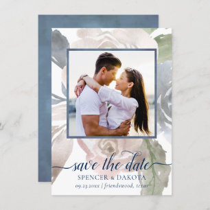 Misty Lake Mooie zachte stoffige Hued bloemfoto Save The Date