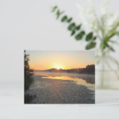 Misty Lake Sunrise Briefkaart (Staand voorkant)
