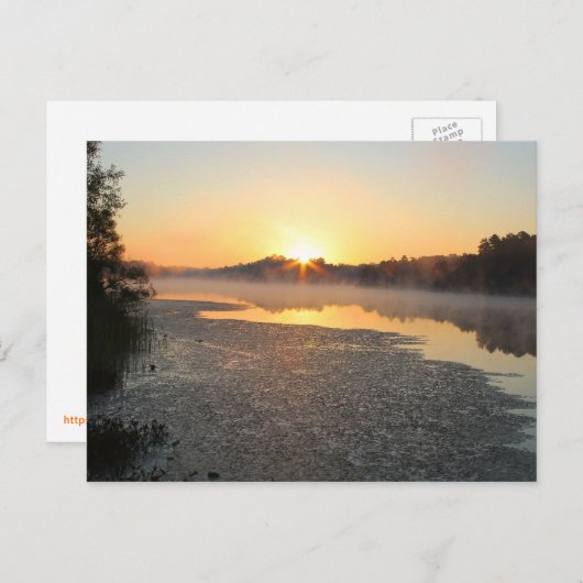 Misty Lake Sunrise Briefkaart (Voorkant / Achterkant)