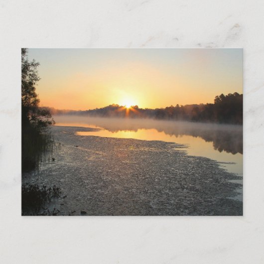 Misty Lake Sunrise Briefkaart (Voorkant)
