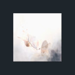 Misty Lake Sunrise Golden Reflection Canvas Afdruk<br><div class="desc">Soft golden sunlight pierces through thick morning mist over a calm lake, creating a luminous path of reflection across the water. Tall reeds line the shore while distant trees fade into the haze, and the sky blends warm peach and rose tones into pale blue-gray. The composition radiates profound stillness, gentle...</div>