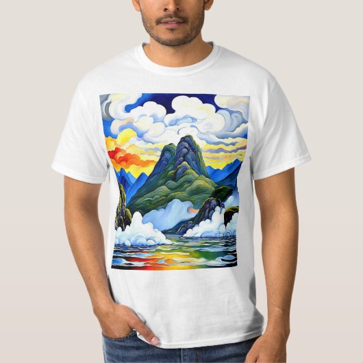 Misty Lake T-shirt (Voorkant)