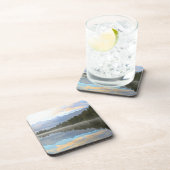 Misty Lake Trees Reflection Tranquil Natuur Foto Bier Onderzetter (Rechterzijde)