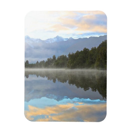 Misty Lake Trees Reflection Tranquil Natuur Foto Magneet (Verticaal)