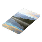 Misty Lake Trees Reflection Tranquil Natuur Foto Magneet (Linkerzijde)